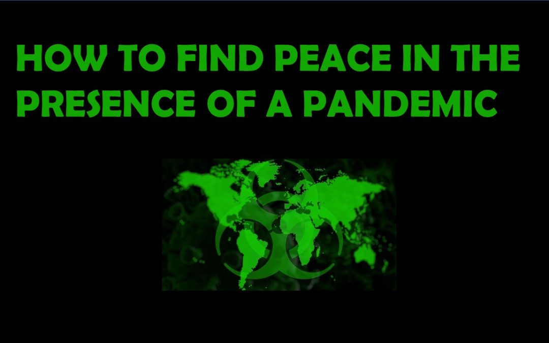 How to find peace in the presence of a pandemic.